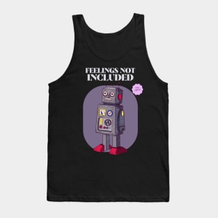 Creepy Vintage "Feelings Not Included" Antique Toy Robot Tank Top